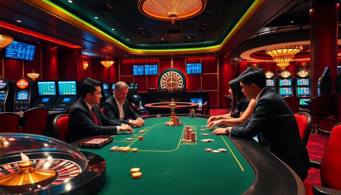 Engage in the excitement of king88 vina at this luxurious casino poker table.