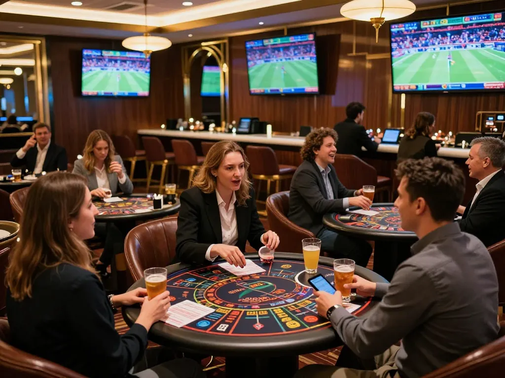 Watch players cheer and bet on live sports at uk88’s luxury sports lounge filled with excitement.