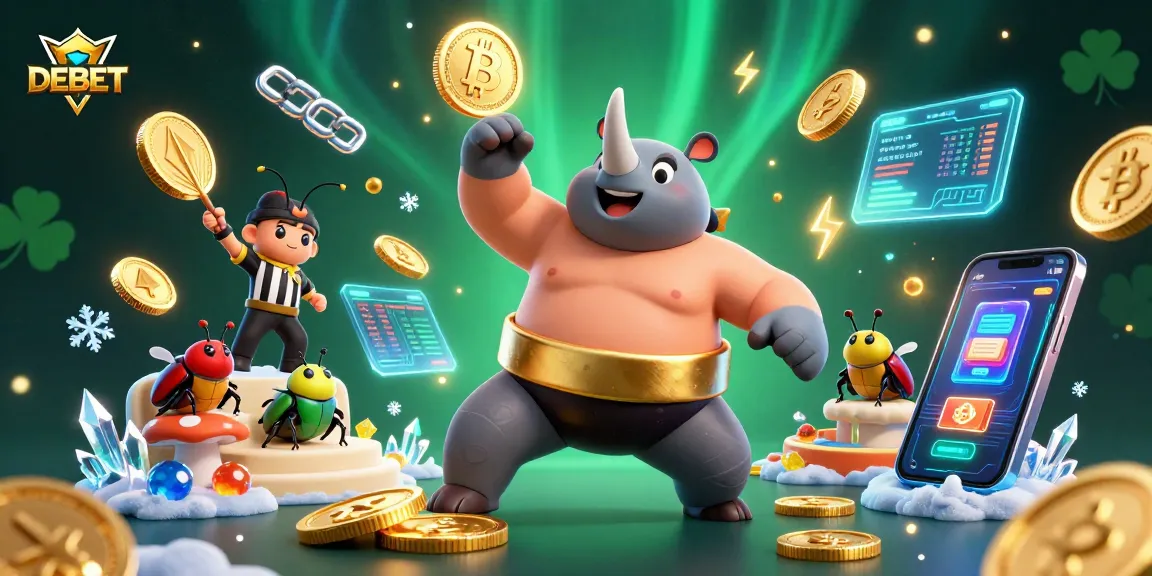 Engage in thrilling betting action with DEBET in a dynamic 3D casino scene full of excitement.