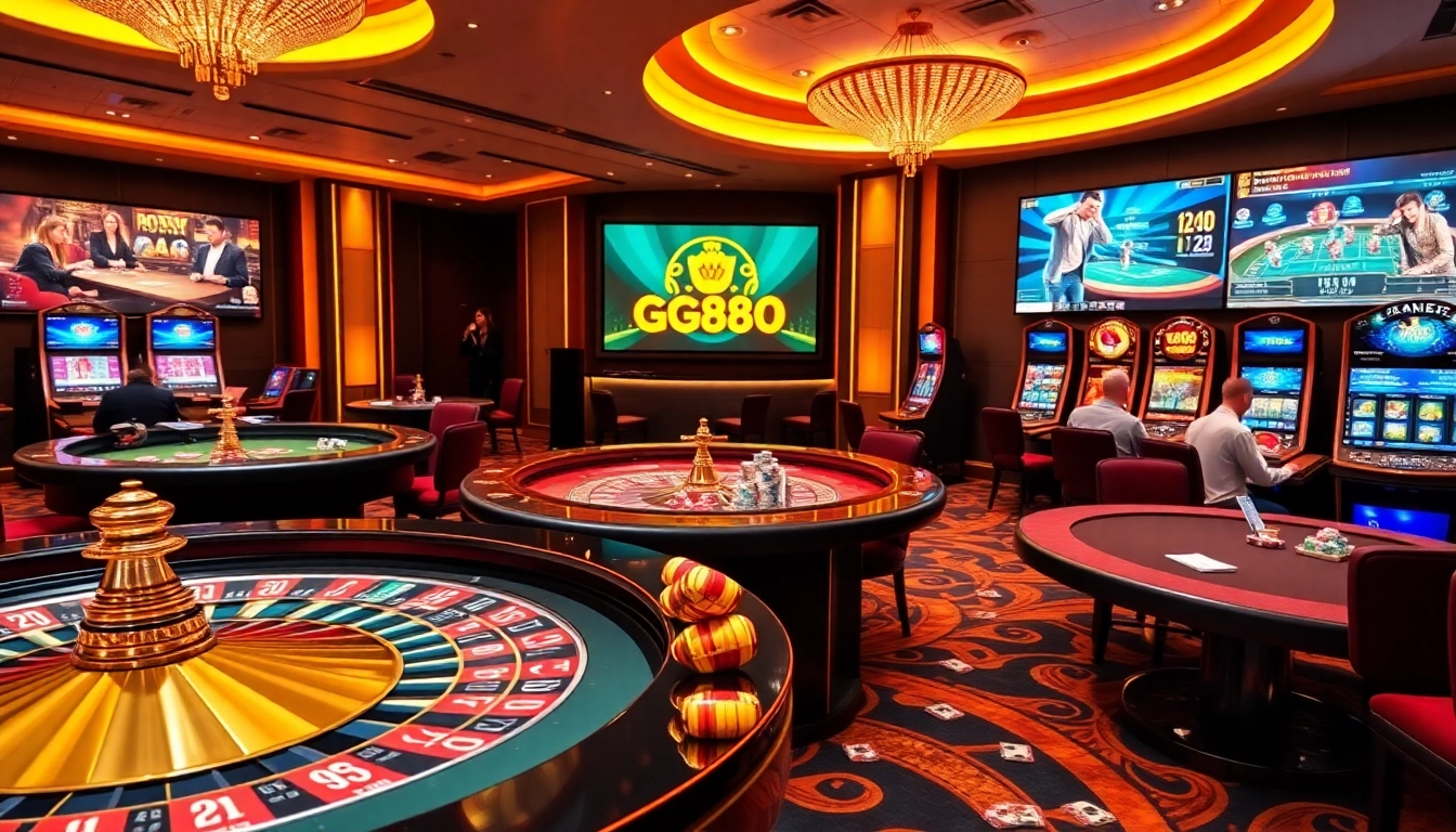 Experience the thrill of GG88's online gambling with vibrant casino visuals and engaging gameplay.