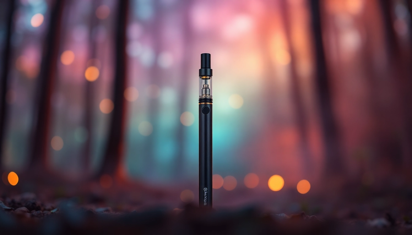 Find where to buy dmt with a striking image of a DMT vape pen against a mystical forest backdrop.