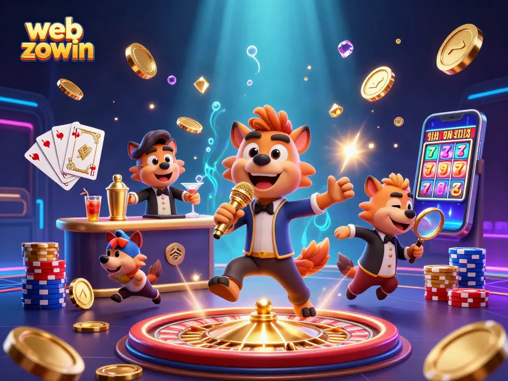 Experience the thrill of gaming at web zowin with hyenas running a lively casino club filled with action.