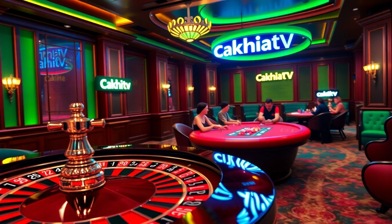 CakhiaTV enhances online gambling excitement with brilliant visuals of roulette and poker action.