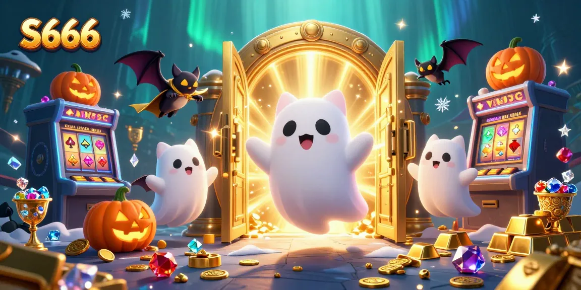 S666 brings excitement to online gaming with a floating ghost cat and glorious treasures in the haunted casino.